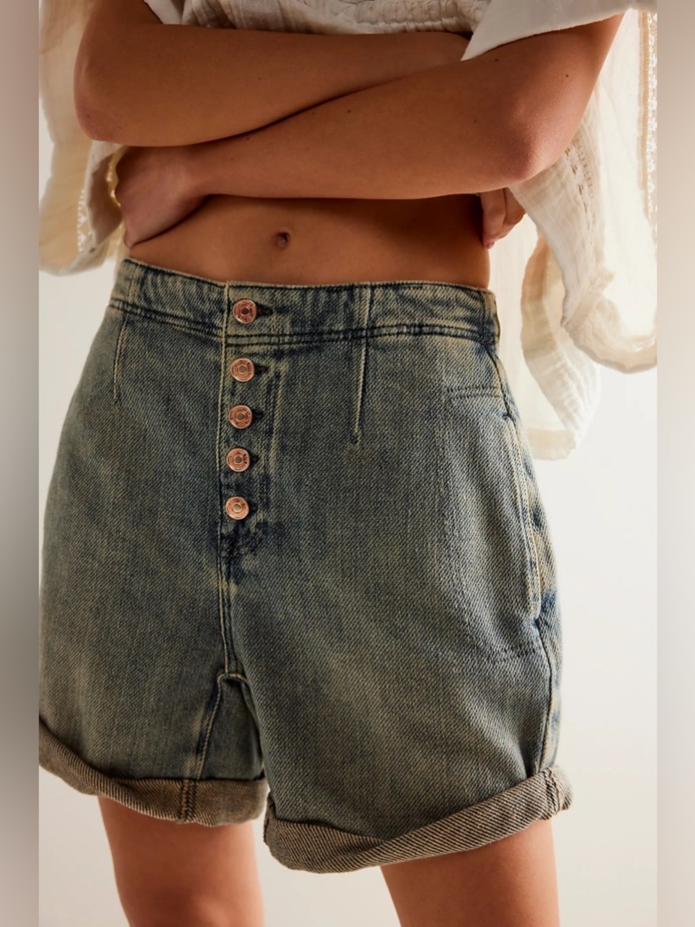 NEW We The Free People We The Free Osaka Relaxed Shorts size 28